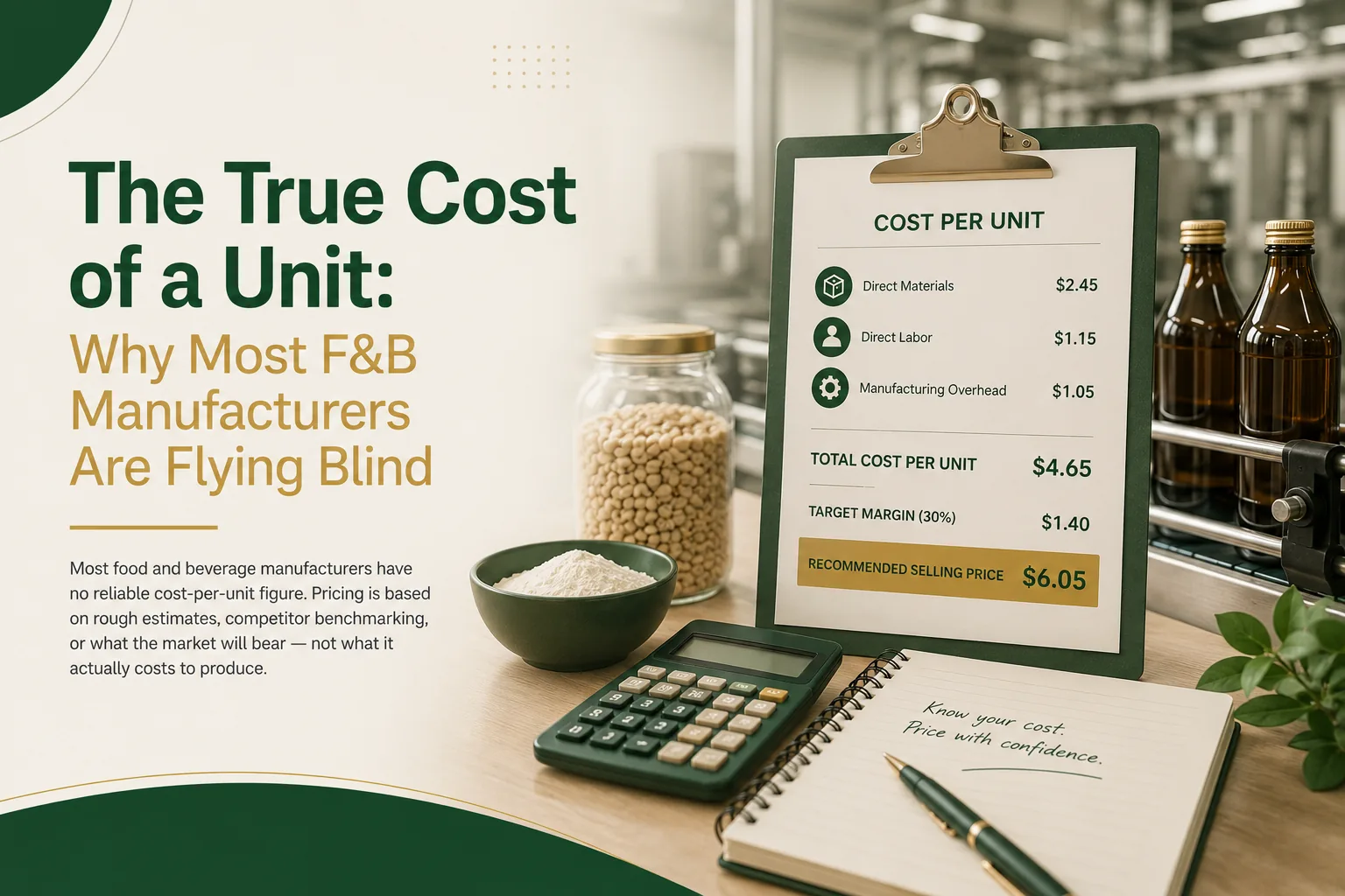 The True Cost of a Unit: Why Most F&B Manufacturers Are Flying Blind